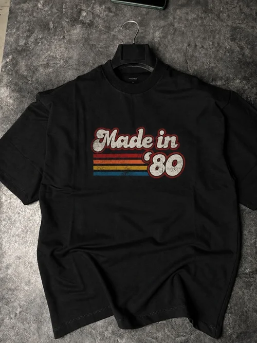 تیشرت وینتیج Made in 80 دو نخ