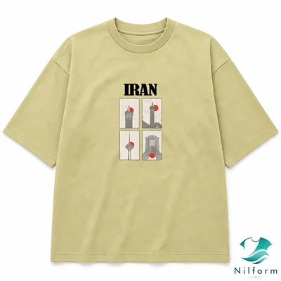 تیشرت باکسی Iran4 Frame | چاپ باکیفیت و پارچه تنفس‌پذیر