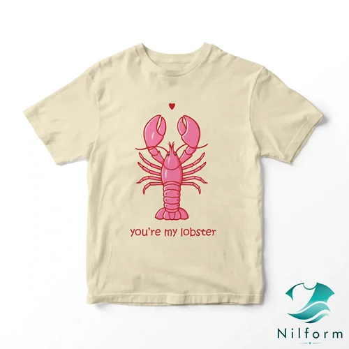 تیشرت مینیمال طرح You’re My Lobster نخ پنبه - چاپ عالی | XL, 2XL, 3XL