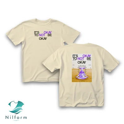 تیشرت پینترستی IT'S OK TO NOT BE OK نخ پنبه اعلا | تیشرت ترندی سایز XL تا 3XL