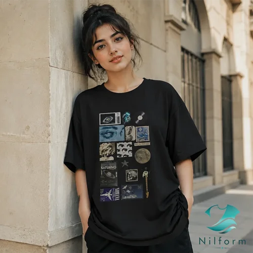 تیشرت باکسی Vintage Art Collage | تیشرت پینترستی سایز XL تا 3XL