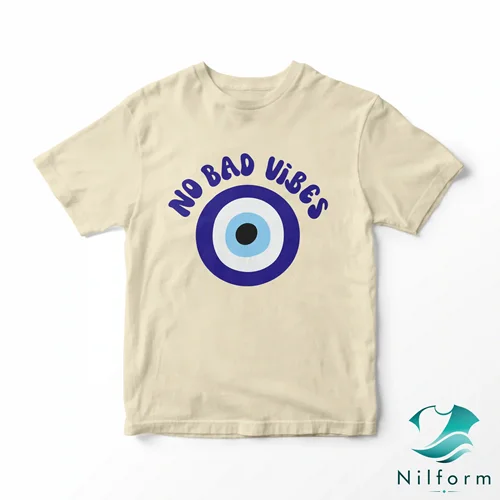 تیشرت فانتزی No Bad Vibes نخ پنبه 28 گرمی - چاپ عالی | XL, 2XL, 3XL