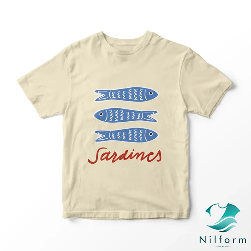 تیشرت تابستانه طرح Sardines نخ پنبه اعلا سایز XL تا 3XL