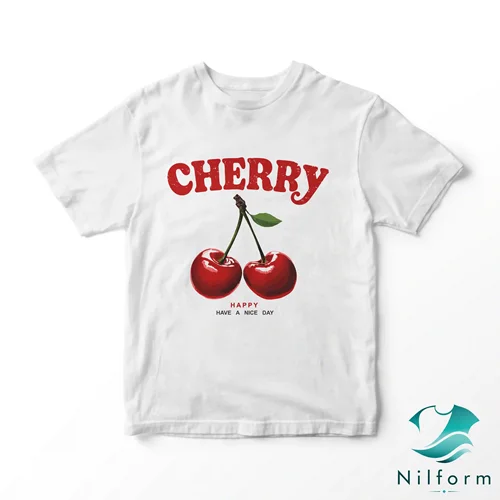 تیشرت پینترستی چری Cherry نخ پنبه - چاپ عالی | XL, 2XL, 3XL