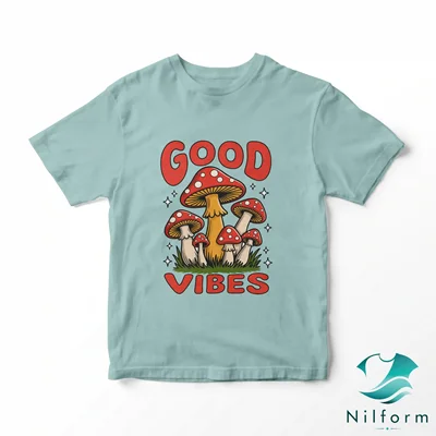 تیشرت فانتزی و وینتیج Good vibes نخ پنبه - چاپ عالی | XL, 2XL, 3XL