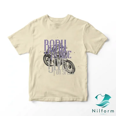 تیشرت مینیمال Born to ride نخ پنبه - چاپ عالی | XL, 2XL, 3XL