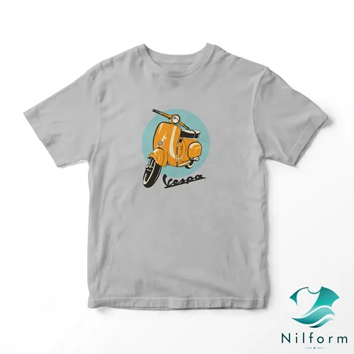 تیشرت وینتیج Vespa نخ پنبه | طرح موتور وسپا | سایز XL تا 3XL