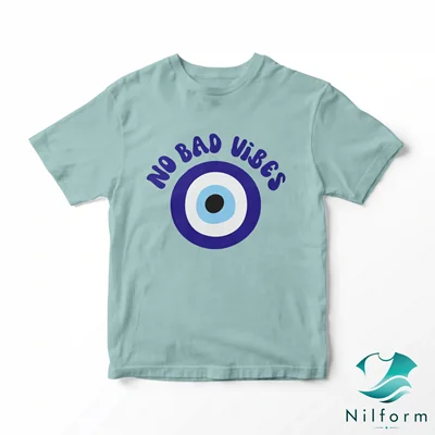 تیشرت فانتزی No Bad Vibes نخ پنبه - چاپ عالی | XL, 2XL, 3XL