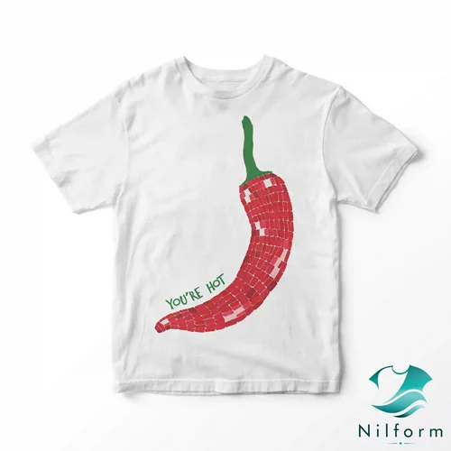تیشرت پینترستیYOU`RE HOT  نخ پنبه - چاپ عالی | XL, 2XL, 3XL