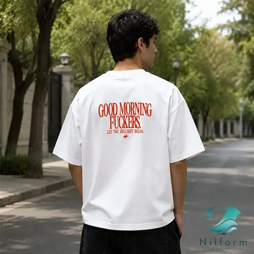 تیشرت باکسی Morning Fuckers | تیشرت استریت‌ویر نخ پنبه 28 گرم سایز L تا 2XL