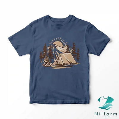 تیشرت تابستانی camping نخ پنبه - چاپ عالی | XL, 2XL, 3XL